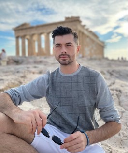 Pulover gray jacquard mix lână 