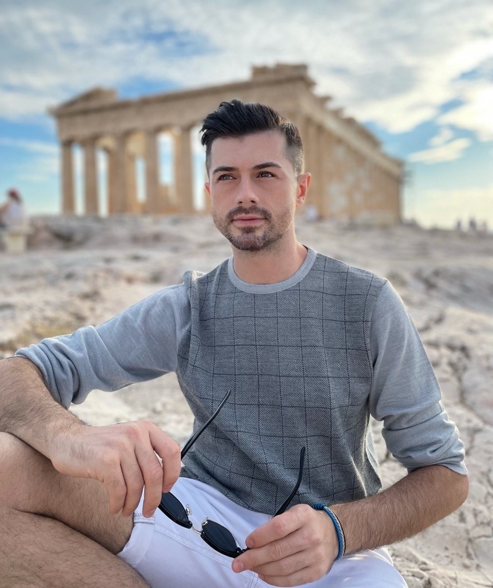 Pulover gray jacquard mix lână 