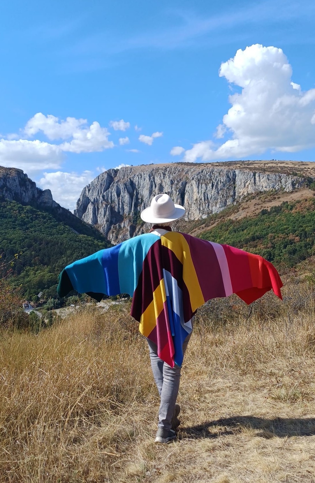 Poncho UNIQUE din lână merinos