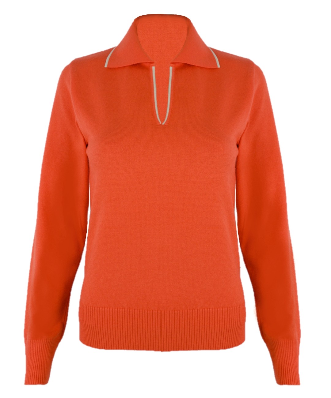 Pulover polo bright orange