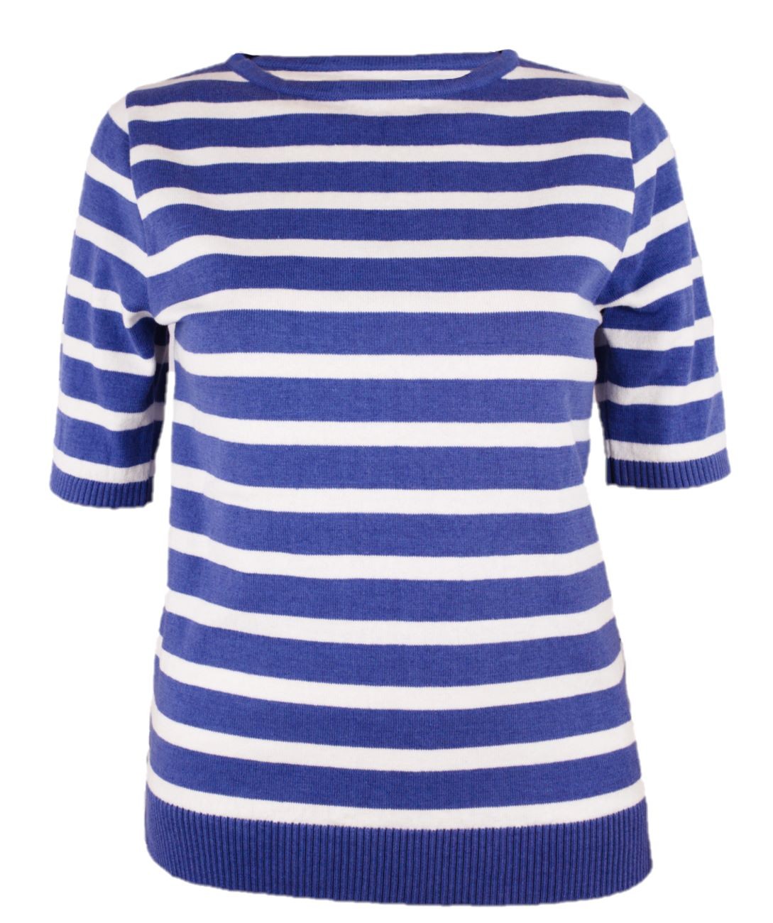 Bluză in dungi elettra azur&alb