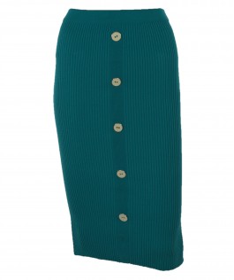 Fusta dark jade din bumbac