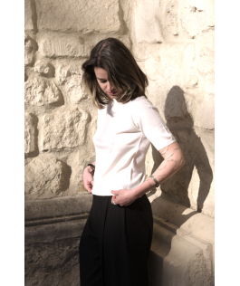 Bluză star white - lână merinos extrafină