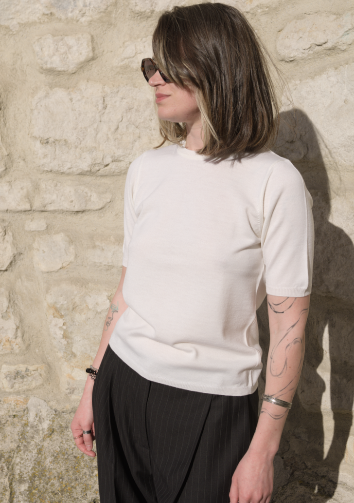 Bluză star white - lână merinos extrafină Bluză star white - lână merinos extrafină