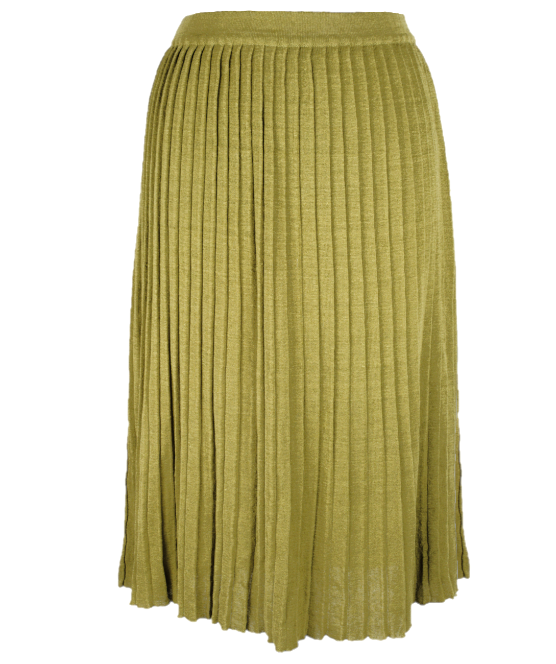 Fustă plisată golden olive in 70 cm
