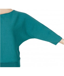 Bluza Dark Jade mâneca liliac