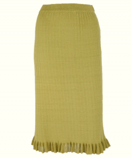 Fustă dreaptă golden olive in 65 cm