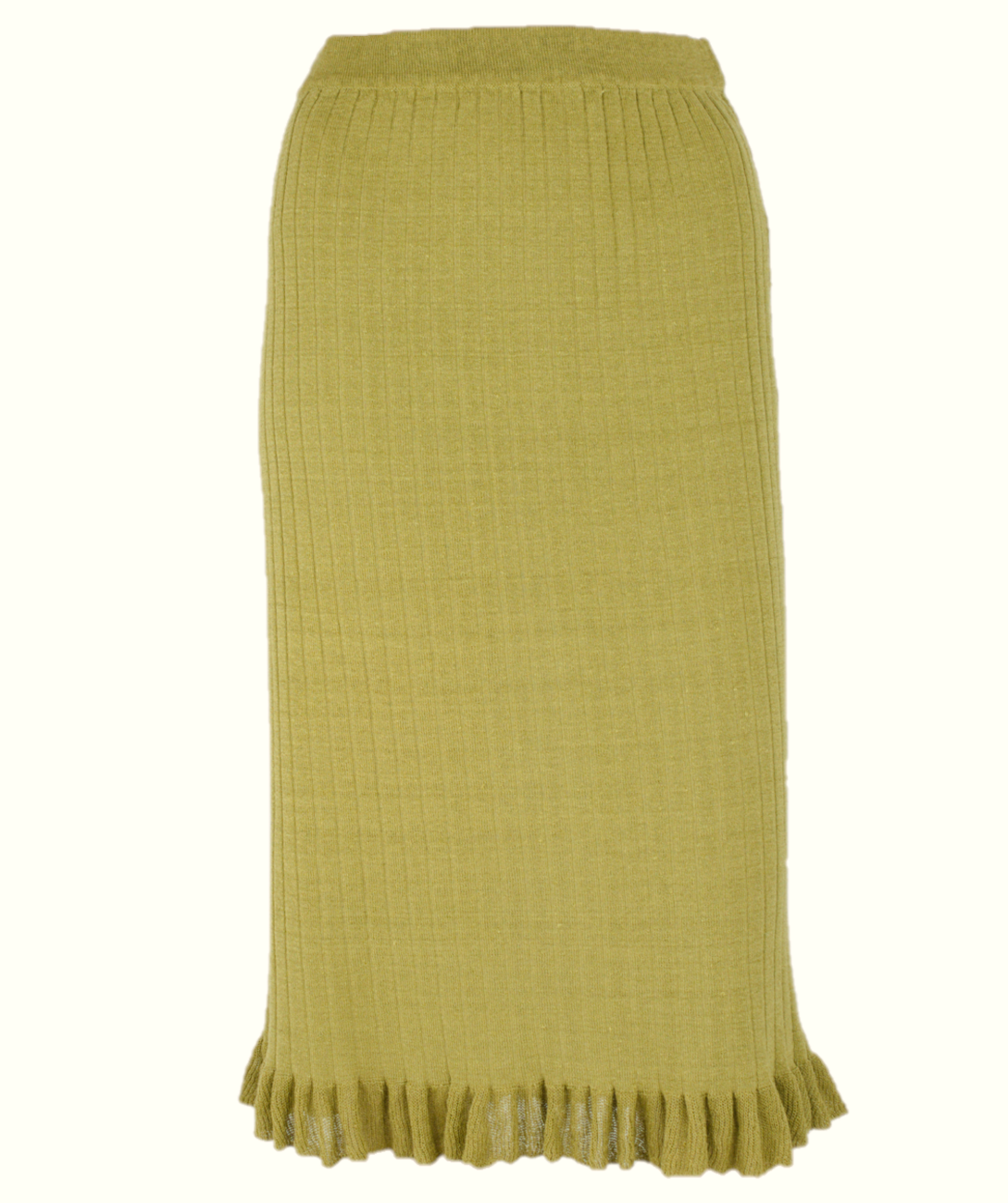 Fustă dreaptă golden olive in 65 cm