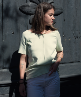 Bluza Milky green din bumbac