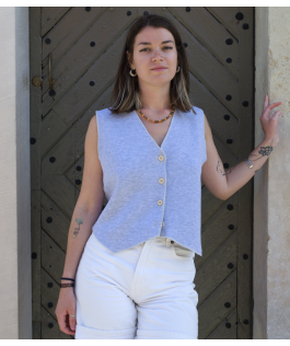 Vestă gray/beige