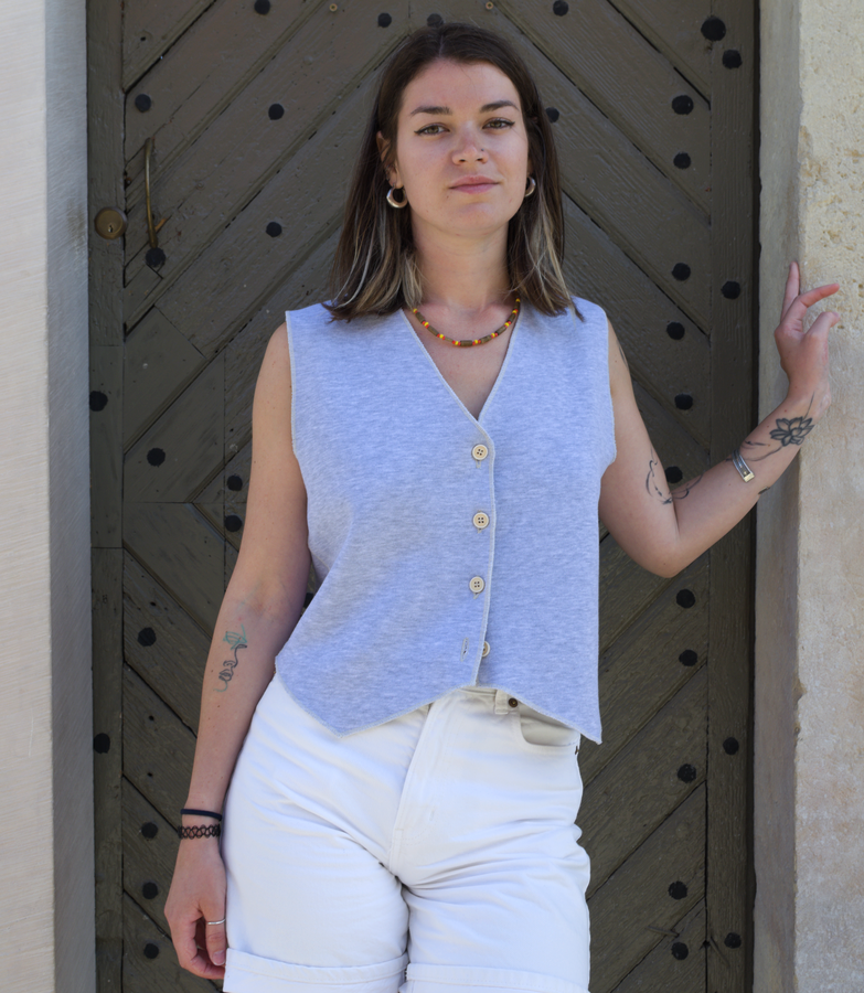 Vestă gray/beige