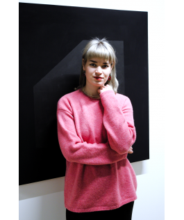 Pulover pink cosmos din lână