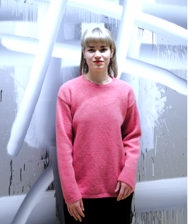 Pulover pink cosmos din lână