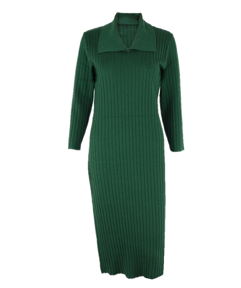 Rochie dreaptă evergreen din lână Rochie dreaptă evergreen din lână