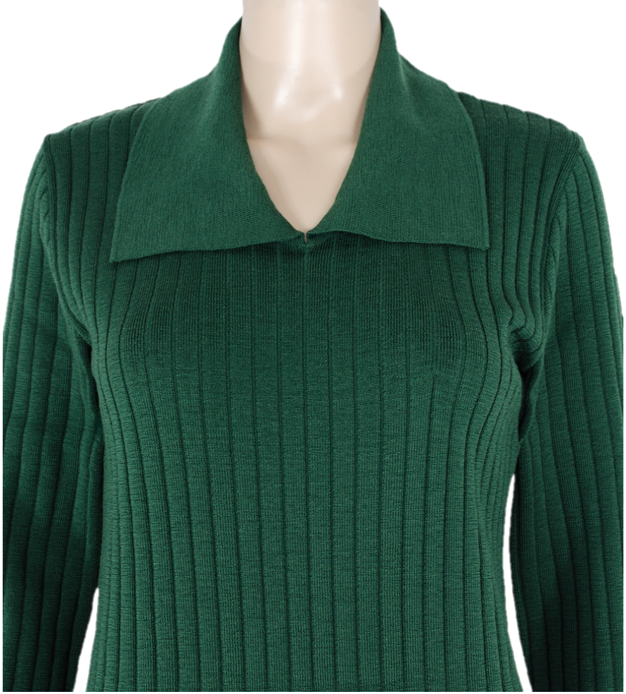 Rochie dreaptă evergreen din lână  Rochie dreaptă evergreen din lână