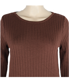 Rochie dreaptă downtown brown din lână 