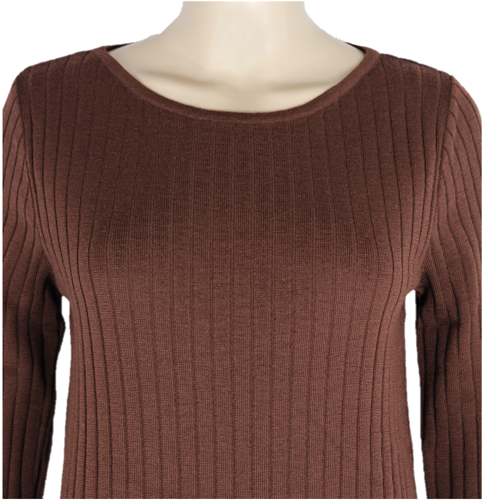 Rochie dreaptă chestnut din lână Rochie dreaptă chestnut din lână