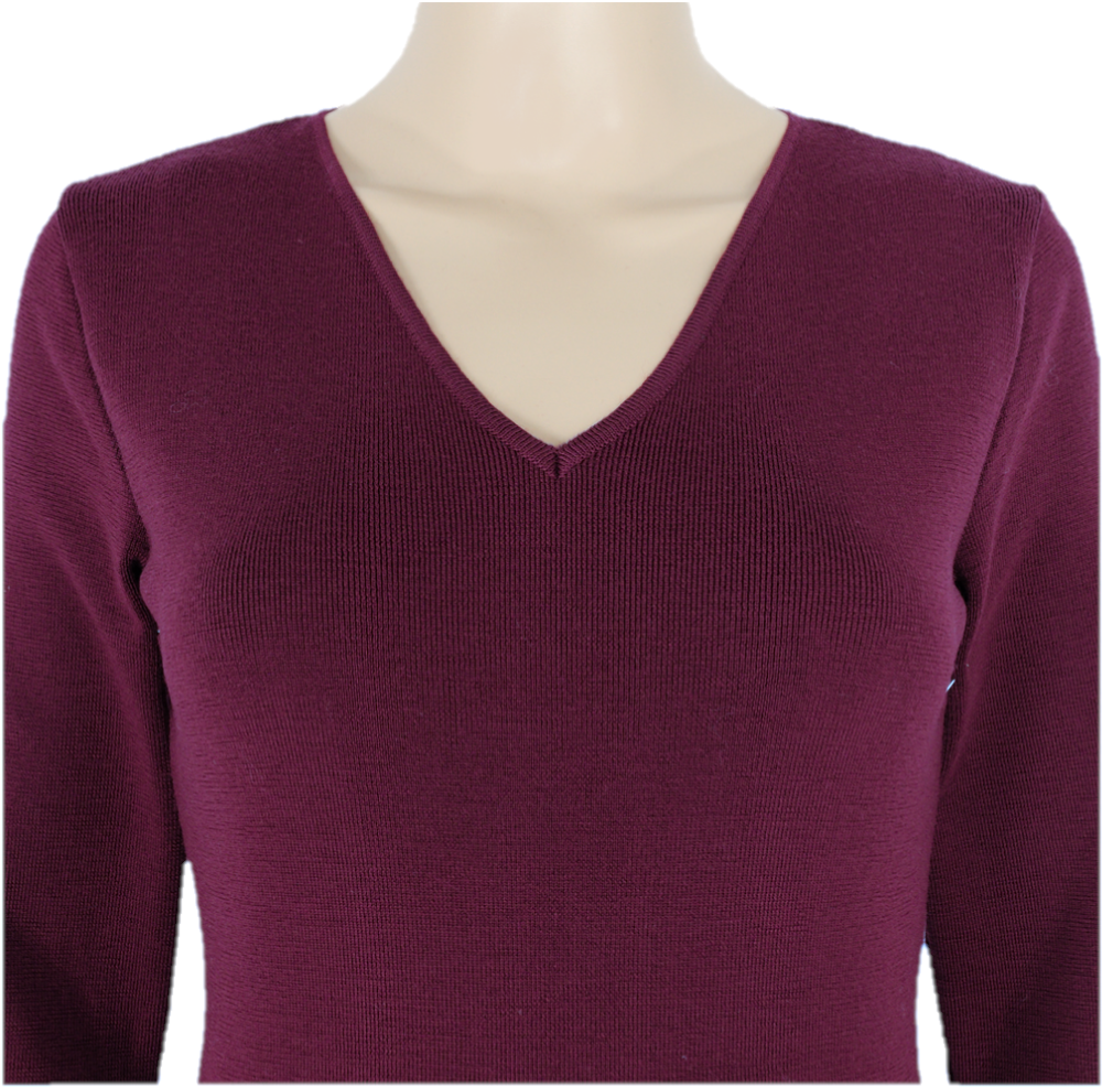 Rochie plisată burgundy din lână Rochie plisată burgundy din lână