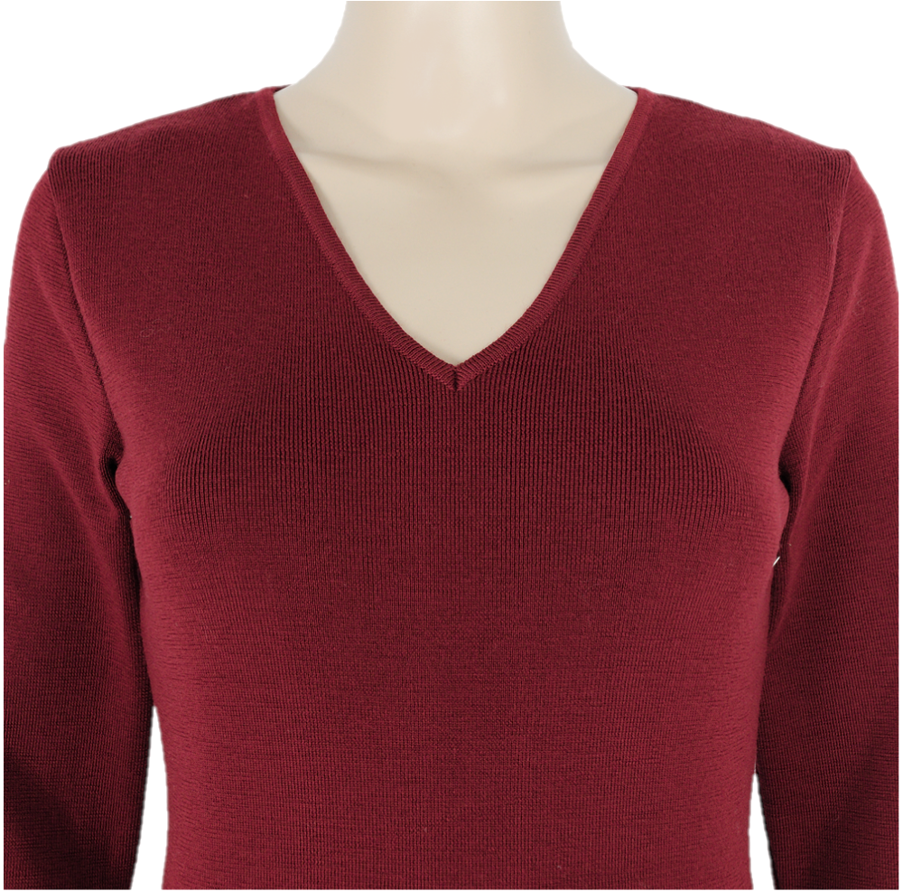 Rochie plisată bordeaux din lână Rochie plisată bordeaux din lână
