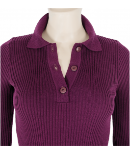 Pulover burgundy din lână