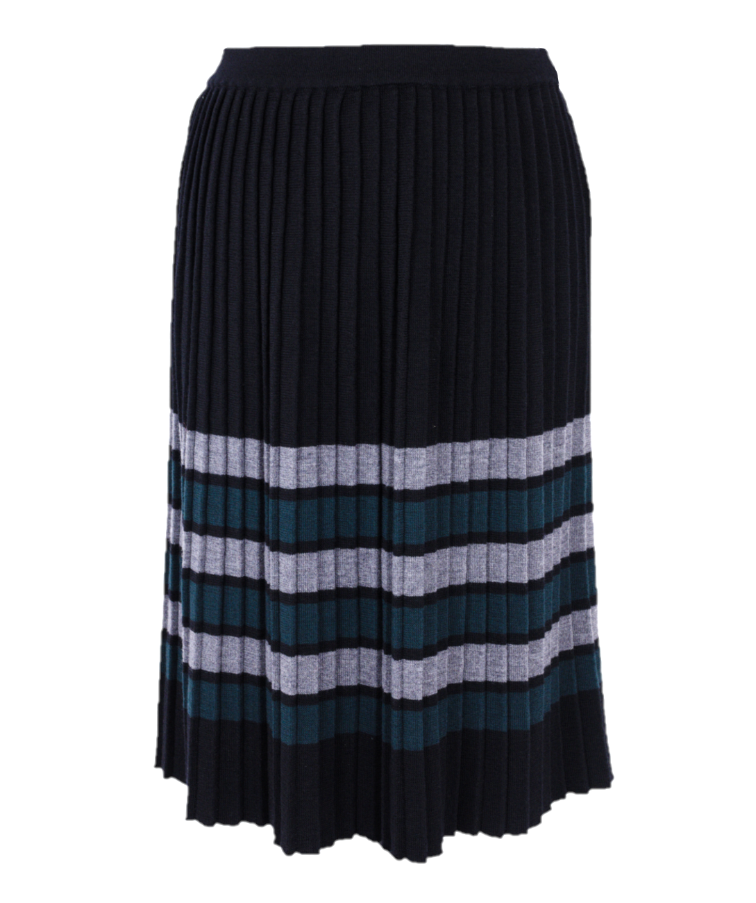 Fustă plisată in dungi din lână 65cm
