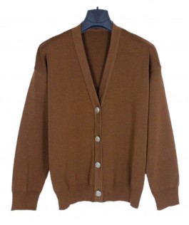 Jachetă din lână Downtown Brown cu nasturi