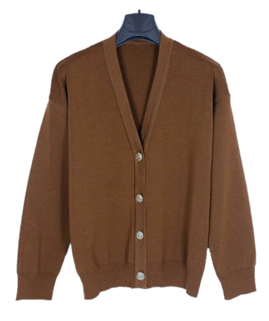 Jachetă din lână Downtown Brown cu nasturi