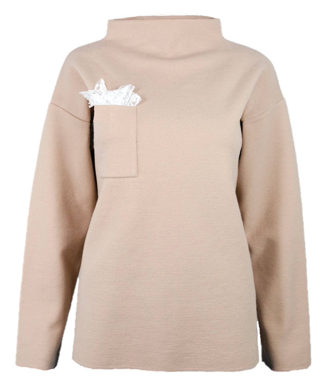 Pulover peach blush din lână