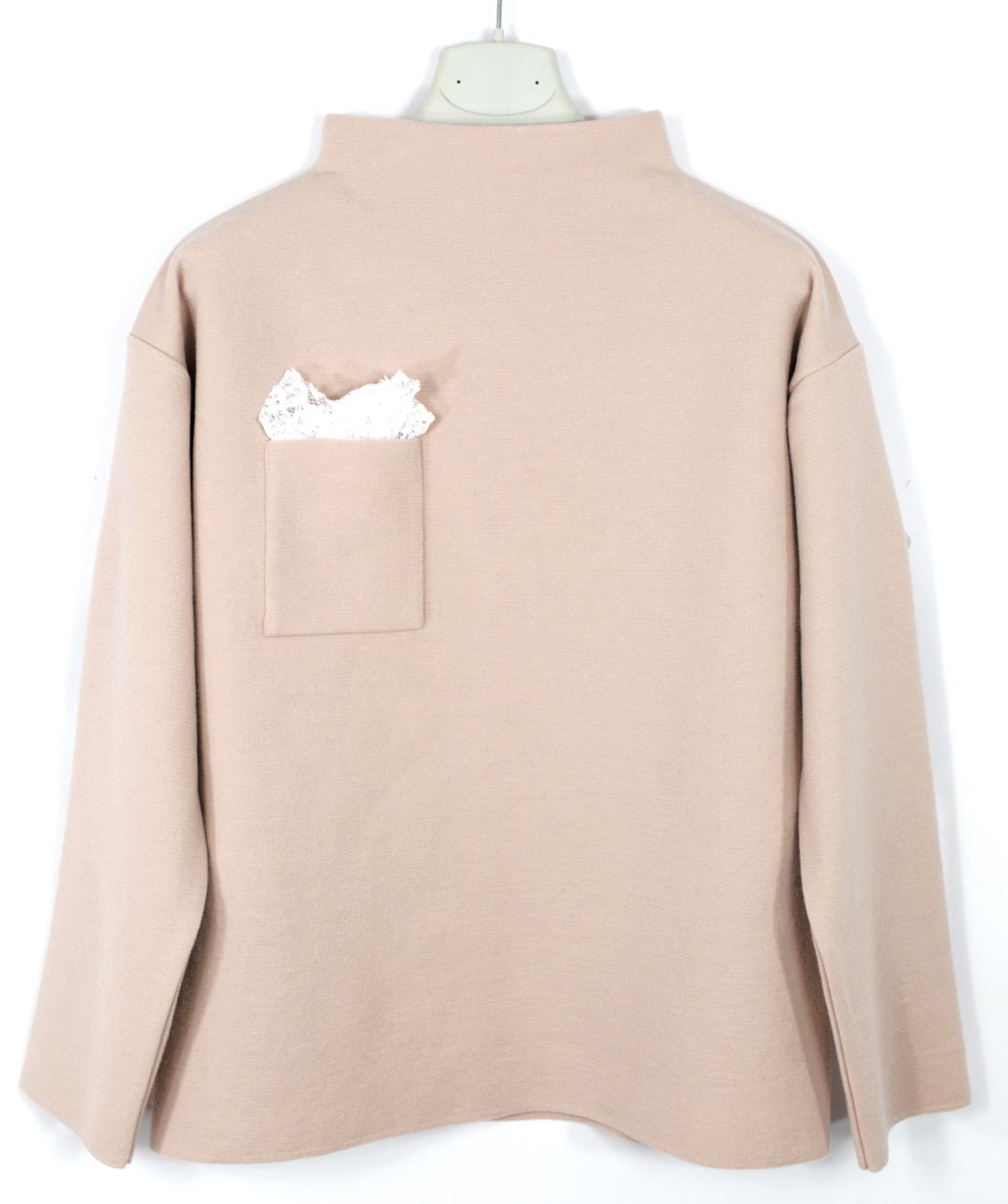 Pulover peach blush din lână