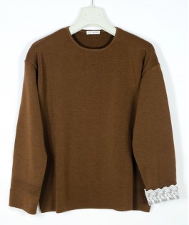 Pulover downtown brown din lână