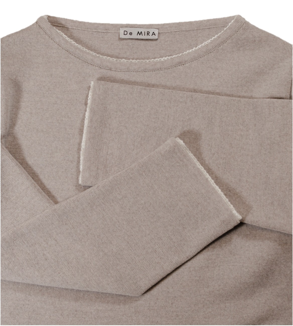 Rochie plisată beige melange din lână