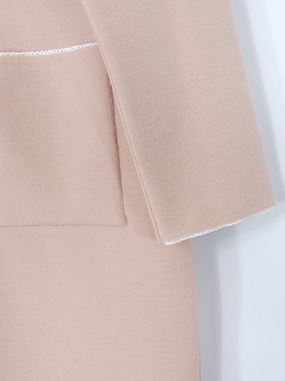 Rochie dreaptă peach blush din lână