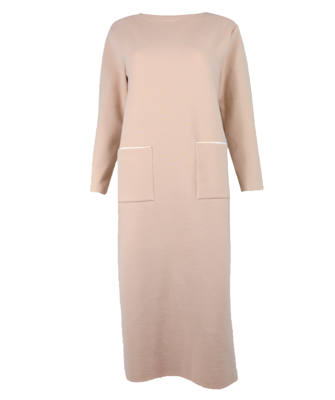 Rochie dreaptă peach blush din lână
