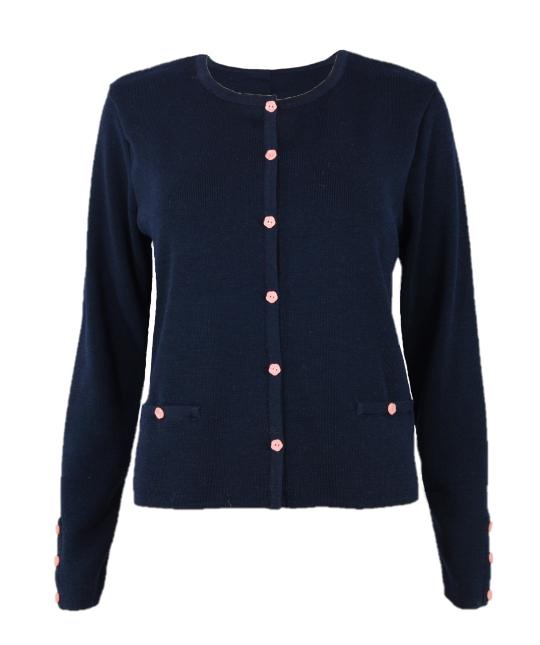 Jachetă navy din lână cu nasturi