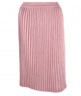 Fustă plisată 57 cm cipria vîscoză & lurex