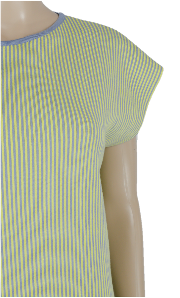Rochie in dungi Cedro/Alice blue din bumbac