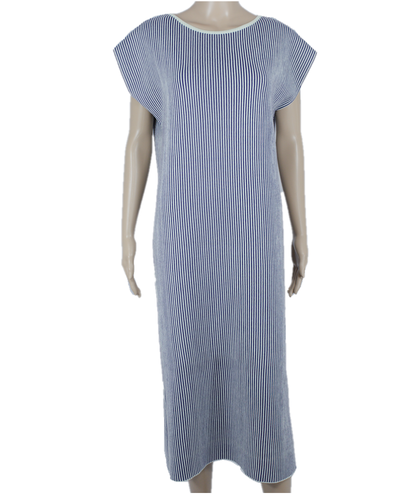 Rochie in dungi Milky green/Amethyst din bumbac