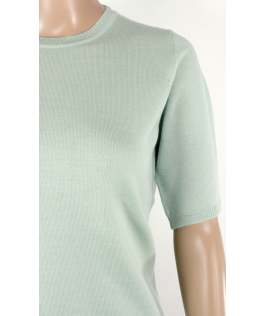 Bluză pastel green - lână merinos extrafină