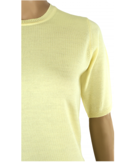 Bluză pastel yellow - lână merinos extrafină
