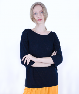 Bluza navy in-viscoză