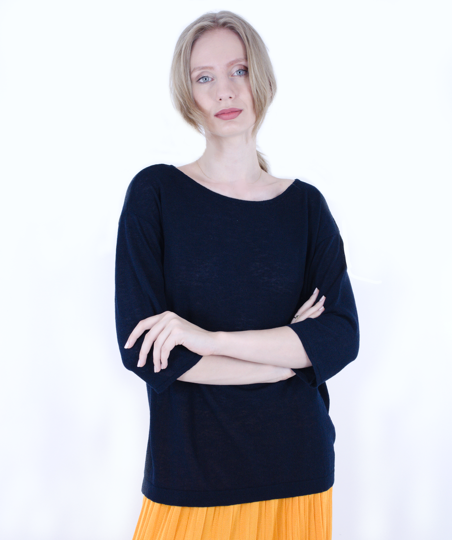 Bluza navy in-viscoză