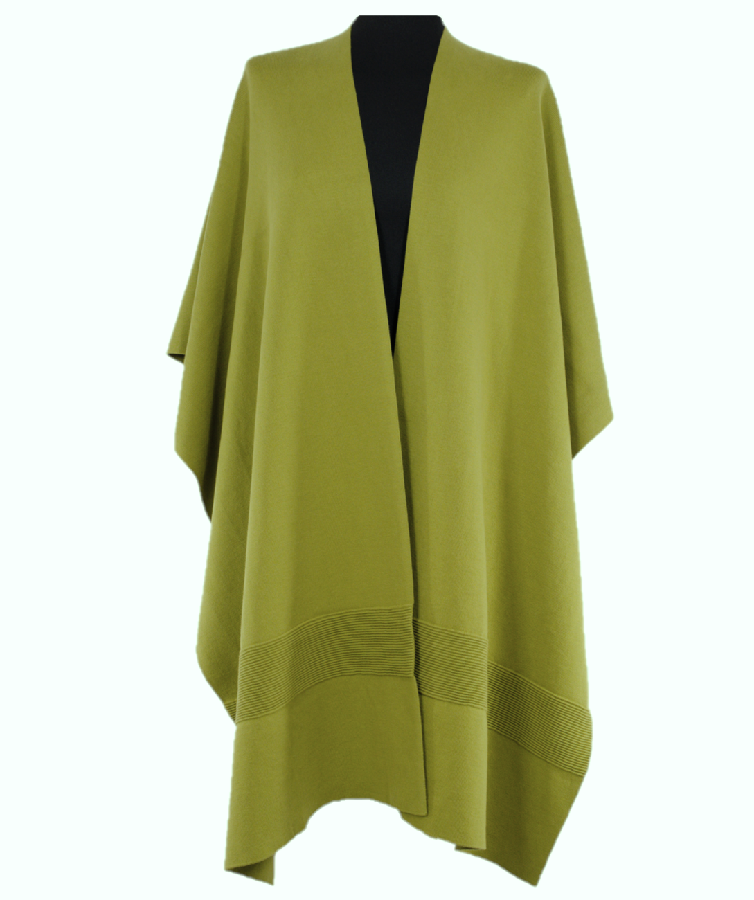 Poncho lung Olive green din bumbac