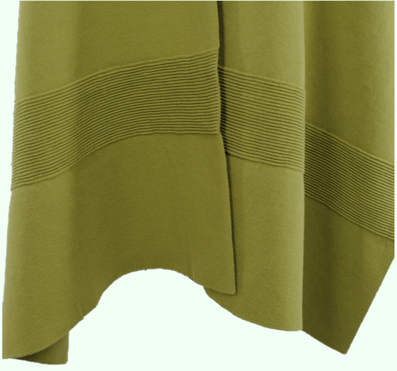 Poncho lung Olive green din bumbac